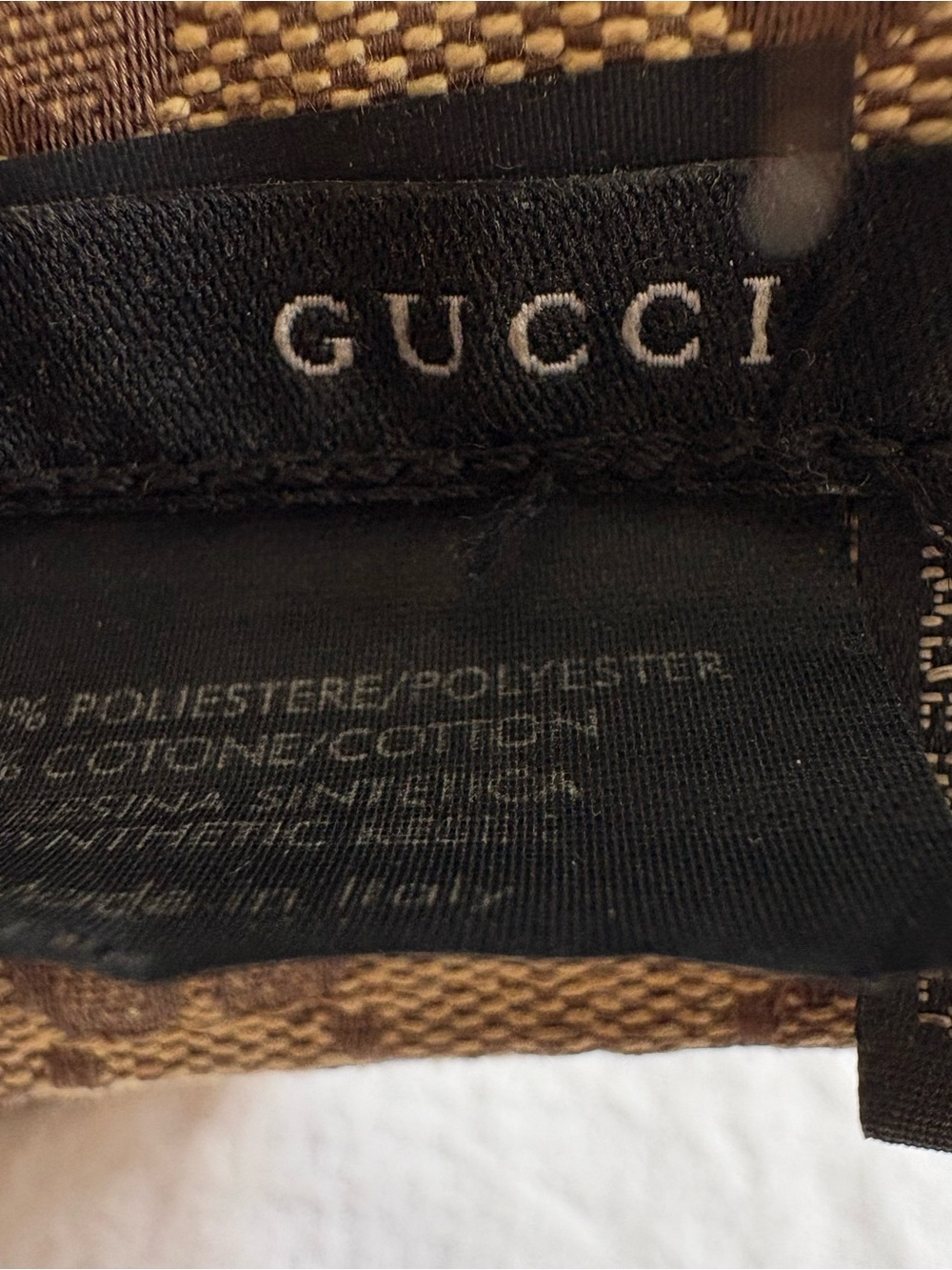 Vintage 99/00 Tom Ford Era Gucci GG Monogram Canvas Sun Visor Adjustable Size M - Picture 6 of 12